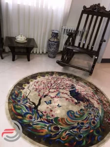 فرش گرد طاووس