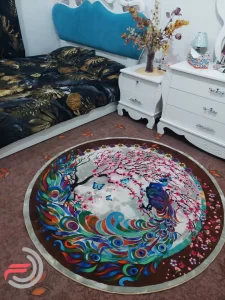 فرش گرد طاووس